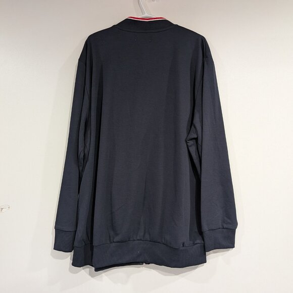 Jack & Jones + Fit Zipper Up Sweatshirt Jacket Navy Blue Size 2XL - Picture 5 of 5